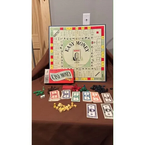 Vintage Easy Money Board Game milton Bradley No Instructions