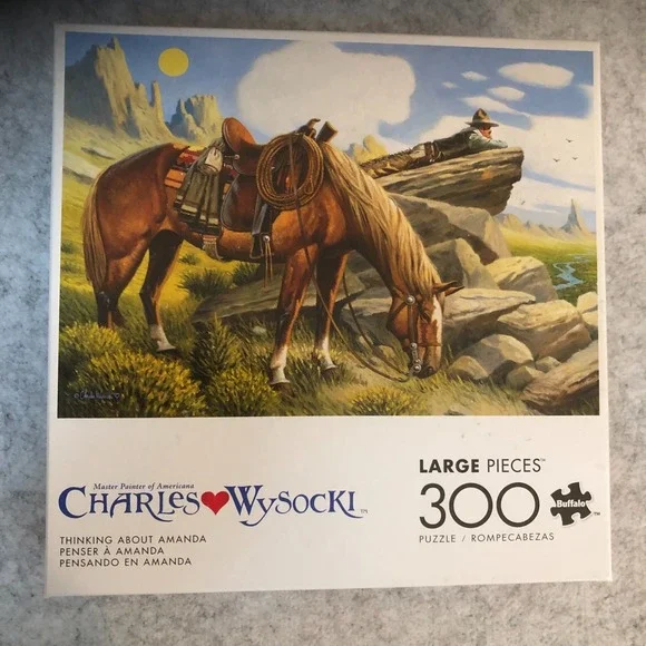 Charles Wysocki Thinking About Amanda 300 Piece Puzzle Buffalo Games COMPLETE