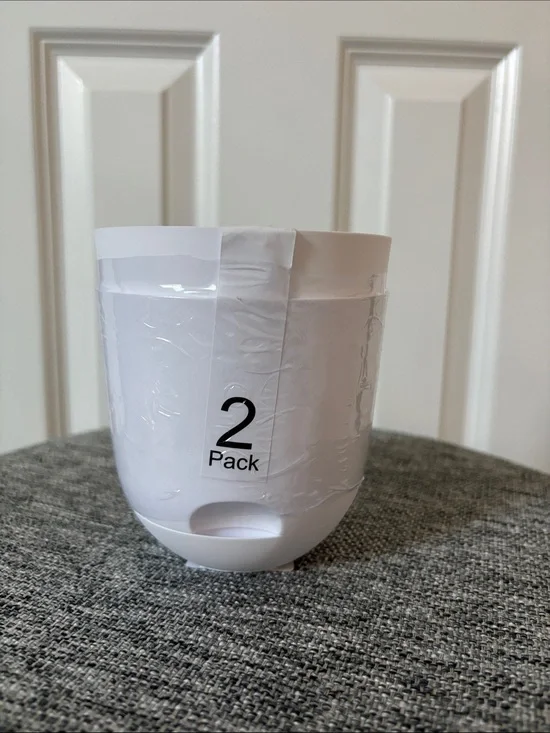 Target White Self-Watering Planter 3.8 in H x 4 in W x 4 in D 2pk