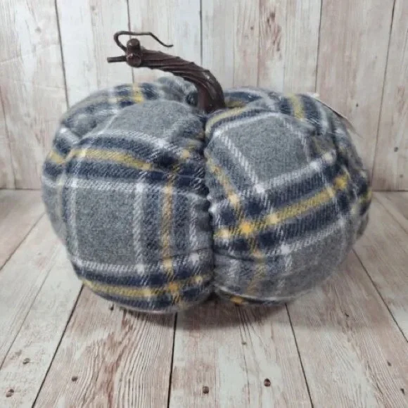 🍃 CHECKERED FABRIC PUMPKIN 🍃