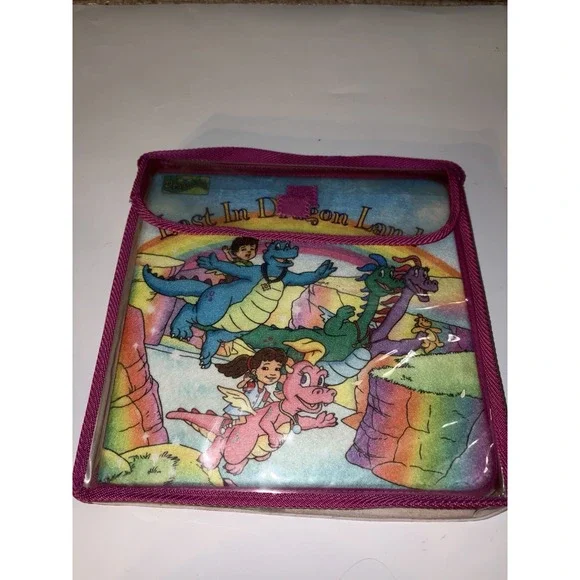 VTG 2002 SoftPlay Dragon Tales Lost In Dragon Land Felt Play Book PBS Kids-25 Pc