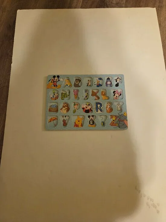Disney Classics Melissa & Doug Wooden Alphabet Peg Puzzle with Disney Characters
