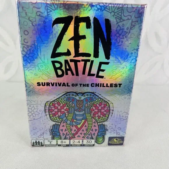 Zen Battle Survival of The Chillest Game 2-4 Players Ages 8+ Moonrise Games 2022