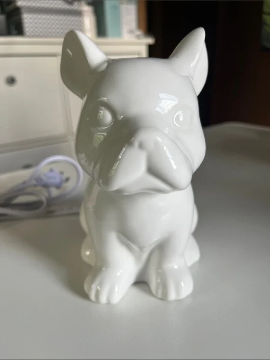 Target White Ceramic French Bulldog nightlight