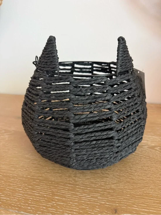 NEW 2026 Target Bullseye Playground Black Cat Halloween Woven Storage Basket