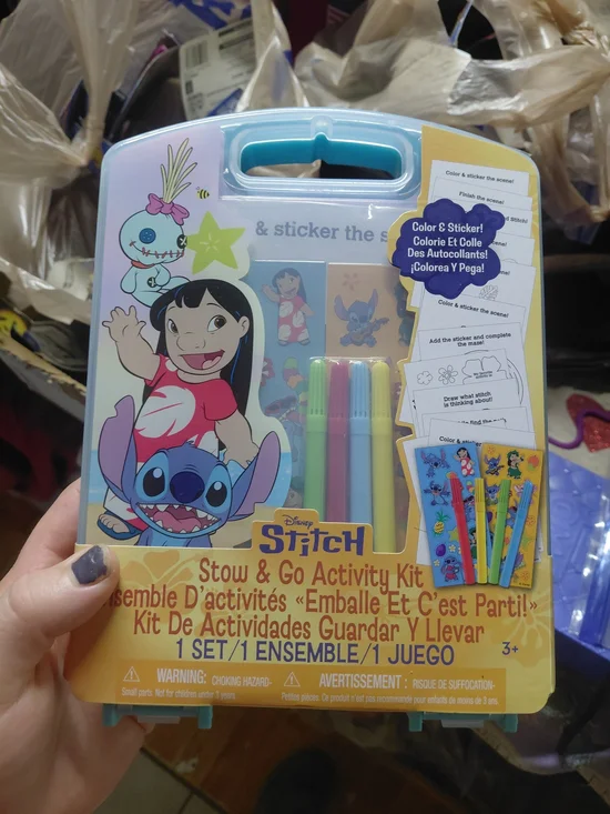 Disney Lilo & Stitch Stow & Go Activity Kit - Blue/Pink