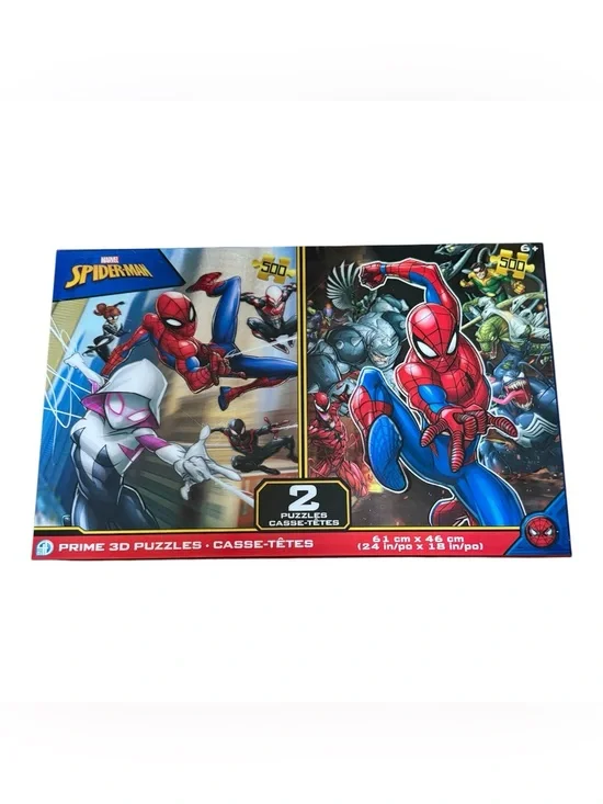 Spider Man Marvel  2- 500 Piece 3D Puzzles