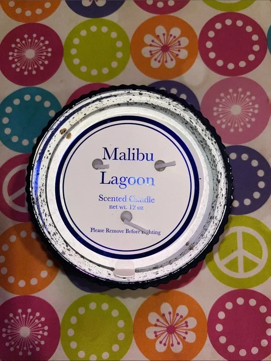 Target Malibu Lagoon Scented Candle - White and Blue