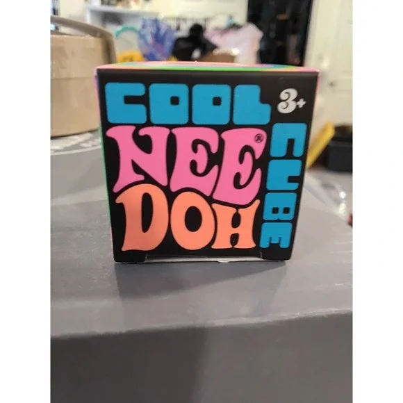 Schylling NeeDoh Cool Cube Squishy Fidget Toy Stress Ball Retro Multi-Color