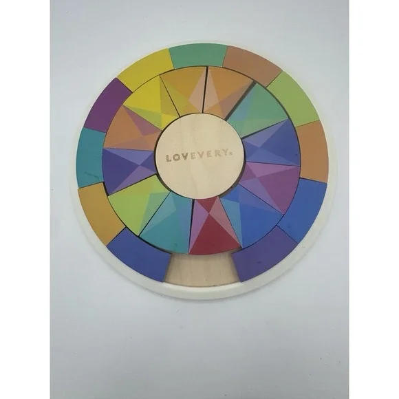Lovevery Wooden Color Wheel‎ Puzzle Montessori Missing One Piece