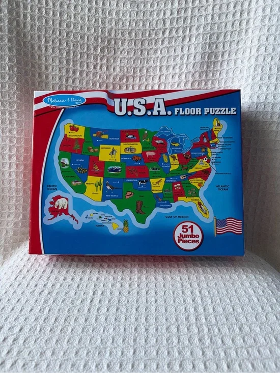 Melissa & Doug U.S.A. Floor Puzzle 51 Pieces 2’ X 3’ Excellent Used Condition