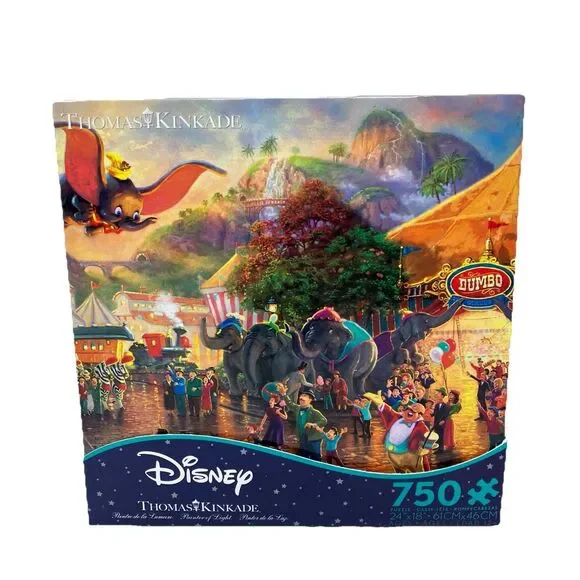 Disney‎ Thomas Kinkade Dumbo Circus Parade 750 Pc Disney Fantasy Animal Puzzle