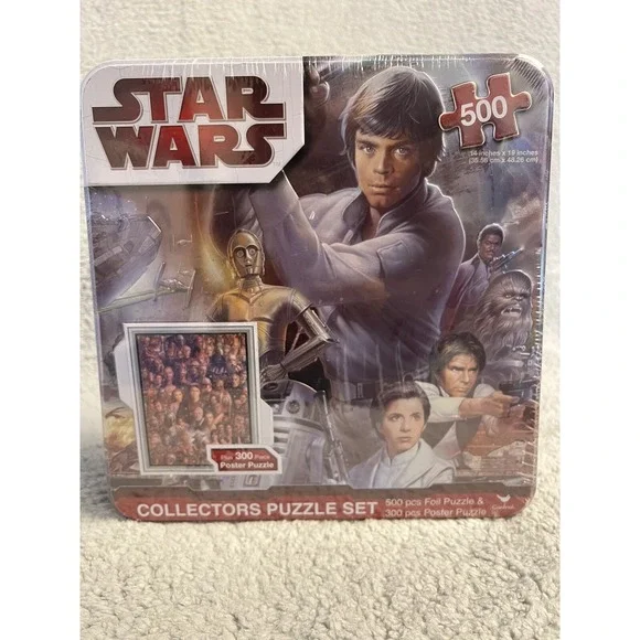 Star Wars Collector 2 Puzzle Set 500 Piece Foil & 300 Piece Poster Jigsaw Puzzle