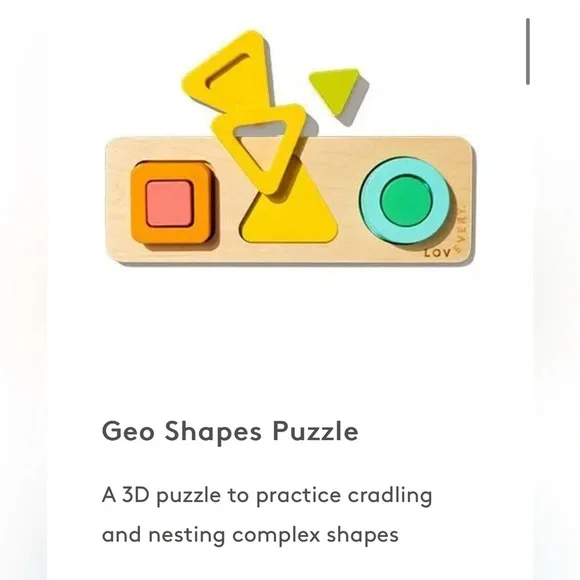 • Lovevery • The Realist Play Kit for months 19-21 Geo Shapes 3D Puzzle