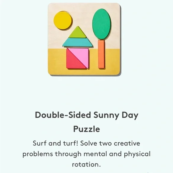 • Lovevery • The Helper Play Kit Months 25, 26, 27 Double-Sided Sunny Day Puzzle