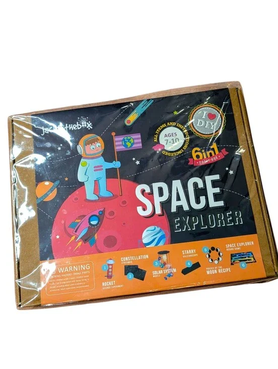 Space Explorer CRAFT KIT - Jack in The Box 6-in-1 New‎ Sealed Game DIY