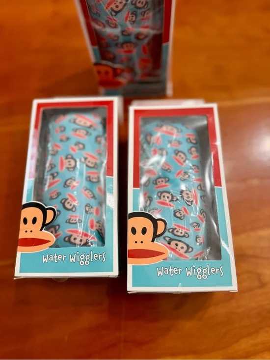 Paul Frank Blue and Red Monkey Pattern Water Wigglers set of 3