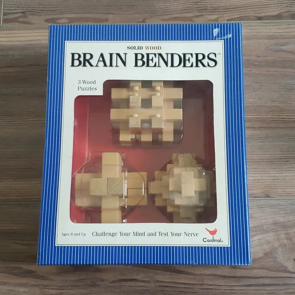 Brain Benders 3 Piece Wood Puzzles