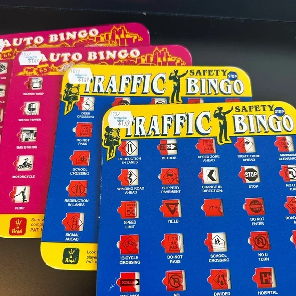 Traffic and Auto Bingo Game Set-Road Trip!