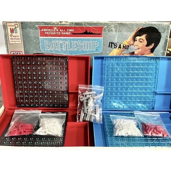 1971 Battleship Game by Milton Bradley Complete in Good Condition