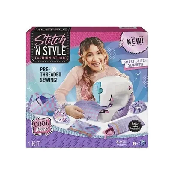 Cool Maker Stitch ‘N Style Fashion Studio Pre-Threaded Sewing Machine Toy wit...