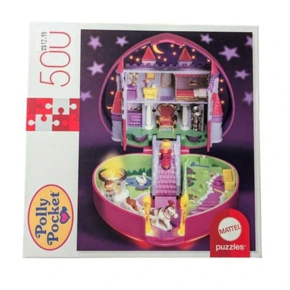 Mattel Polly Pocket Compact 500 Piece Puzzle With Mini-Poster