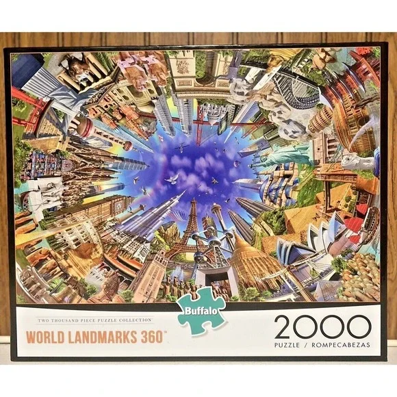 Buffalo Games World Landmarks 360 Jigsaw Puzzle 2000 Pieces family fun gifts