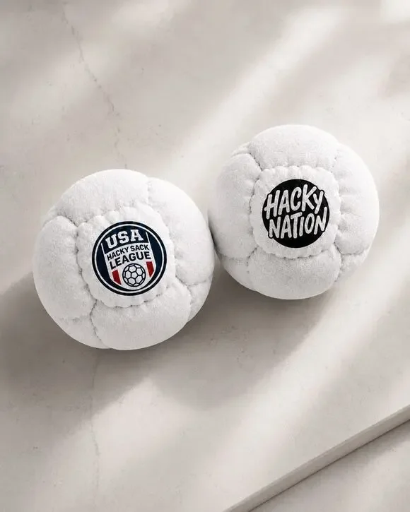 🔥Hacky Nation USA Hacky Sack League Footbag Hacky Sack Authentic White BNWT🔥