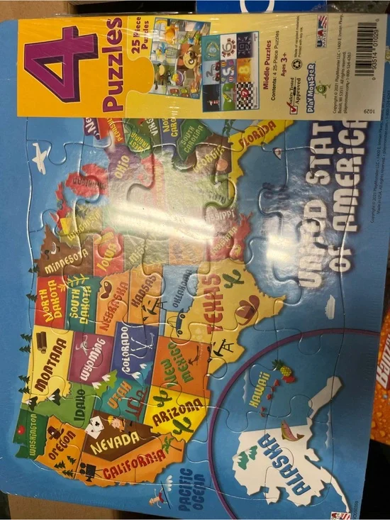 United States of America Kids Puzzle Set - Blue