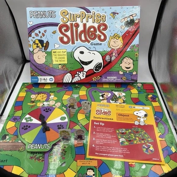 Wonder Forge Board‎ Game Peanuts Surprise Slides Snoopy Charlie Brown 2015
