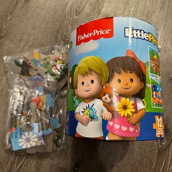 New! Set of 12 little people puzzles