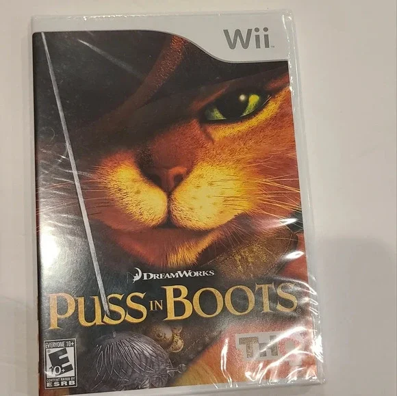 WII Puss In Boots video game Dream Works  THQ- in original case