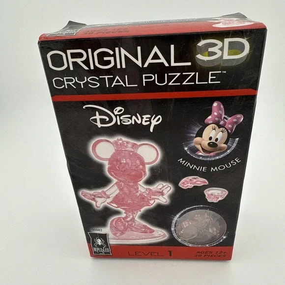 Disney Minnie Mouse 39 Piece Original‎ 3D Crystal Puzzle Pink 30982