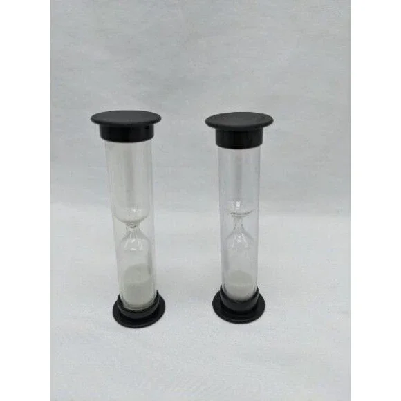 Lot Of (2) 30 Second Black Board Game Sand Timer
