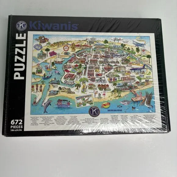 Kiwanis Jigsaw Puzzle Of Venice Florida 672 Pieces Brand New Sealed Rare