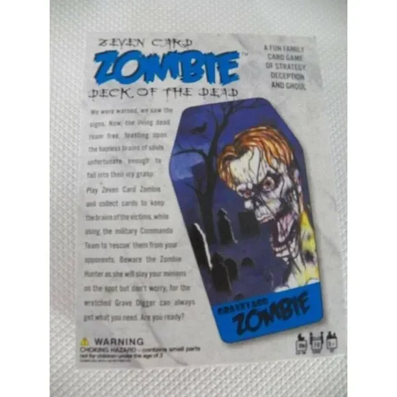 Zeven Card Zombie Deck Of The Dead Card Strategy Game