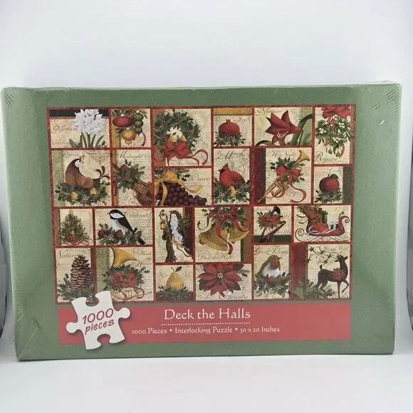 DECK THE HALLS 1000 piece interlocking puzzle NIB
