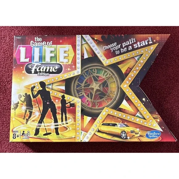 The Game of Life Board Game FAME Ed. Hasbro 2013 100% COMPLETE! MINT CONDITION!