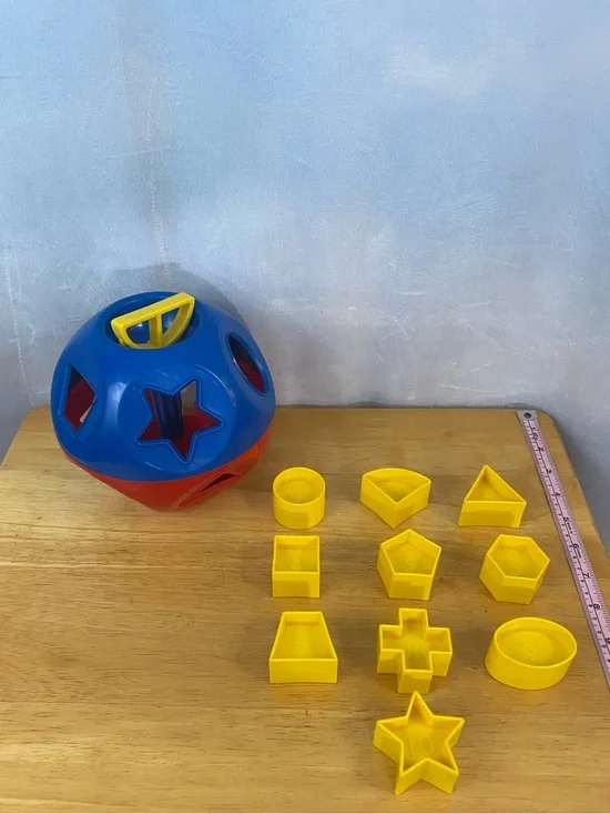 Vintage Tupperware SHAPE-O-BALL Classic Tupper Toys Shape Sorter 100% COMPLETE