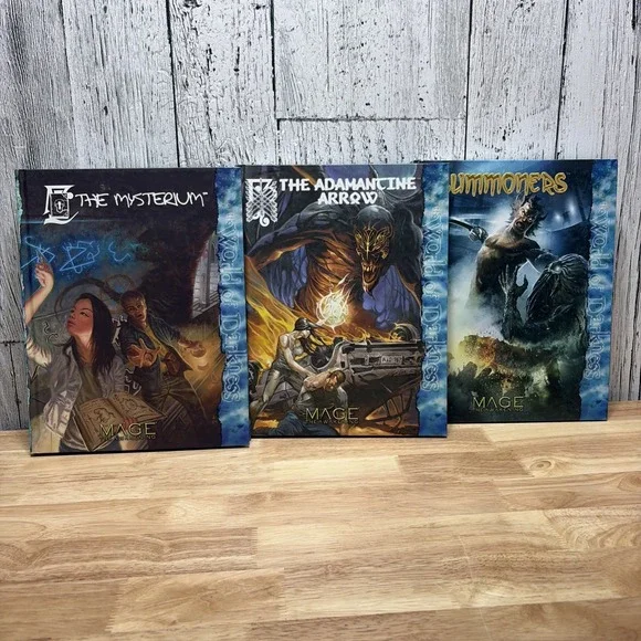 Lot of 3 Mage Books Mysterium Summoners Adamantine Arrow RPG WOD
