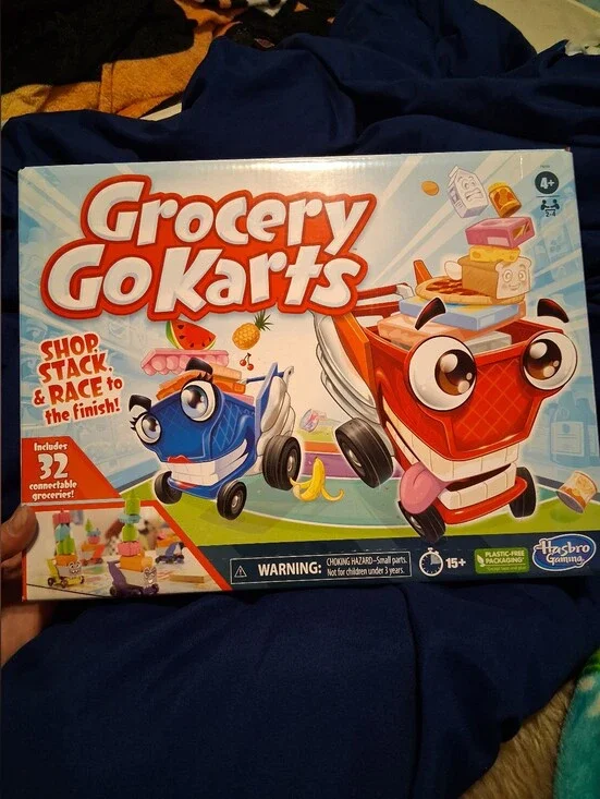Hasbro Grocery GoKarts Board Game