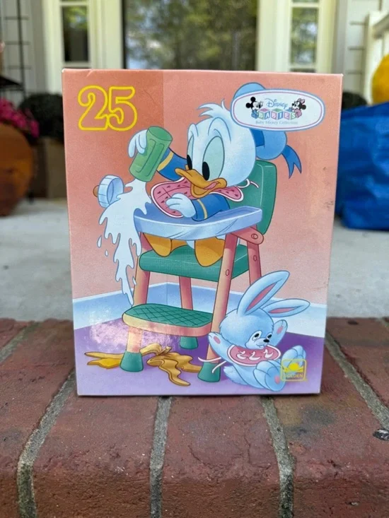 Vintage Disney Golden Book 25 Piece Puzzle Baby Mickey Collection Donald