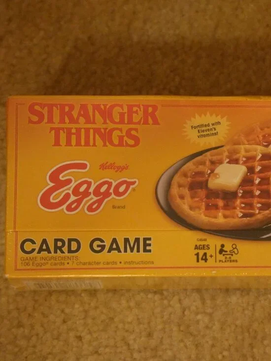Novelty 'Stranger Things' Eggo Card Game - still in original packaging