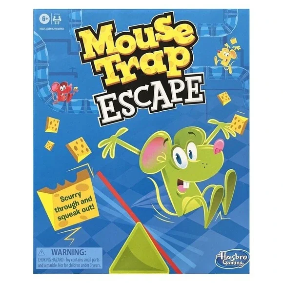Mouse Trap Escape Kids Board Game Hasbro Scurry Through and Squeak Out! NEW