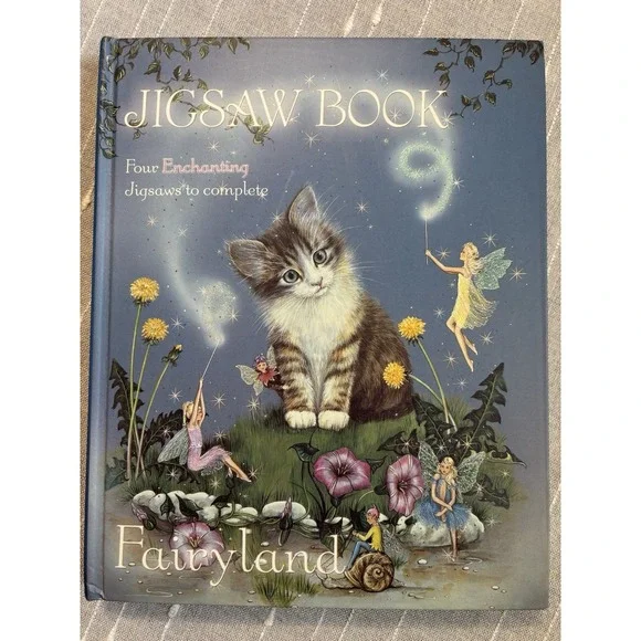 Beautiful Fairyland Kitty Jigsaw Book 4 Enchanting Puzzles Like New