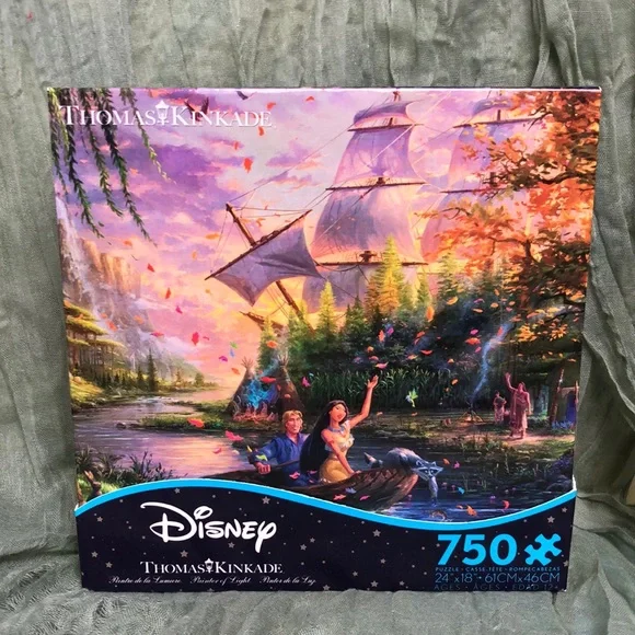 Disney Thomas Kinkade Pocahontas Puzzle 750 Peices NIB
