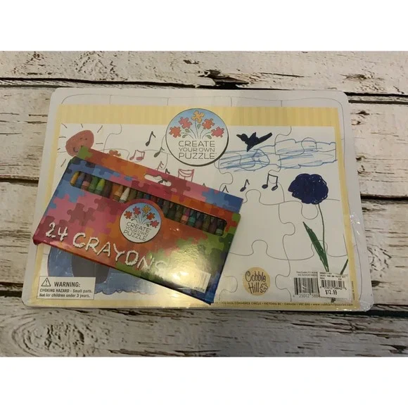Cobble Hill Create Your Own Puzzle; 20 Piece Tray Jigsaw Puzzle (set Of 2) - New