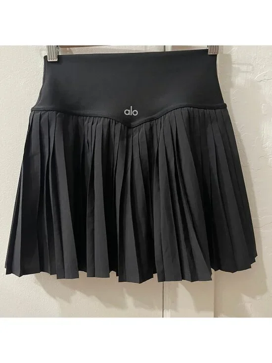 Alo yoga Black Pleated Skirt