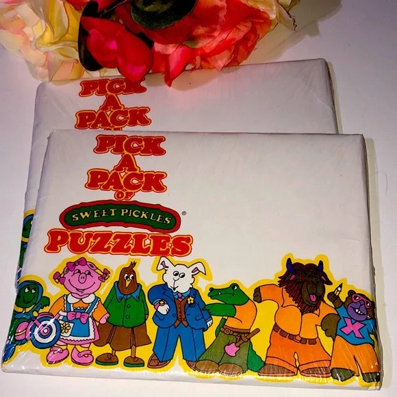 SWEET PICKLES Sealed 1978 Avon Pick A Pack of Sweet Pickles 3 Puzzles set