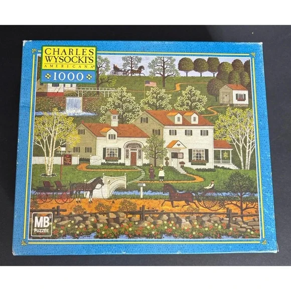 Charles Wysocki Gingernut Valley Jigsaw Puzzle 2003 Milton Bradley 1000 Pc NEW